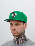 Бейсболка MITCHELL NESS арт. HHSS3256-BCEYYPPPGREN Boston Celtics NBA (зеленый)